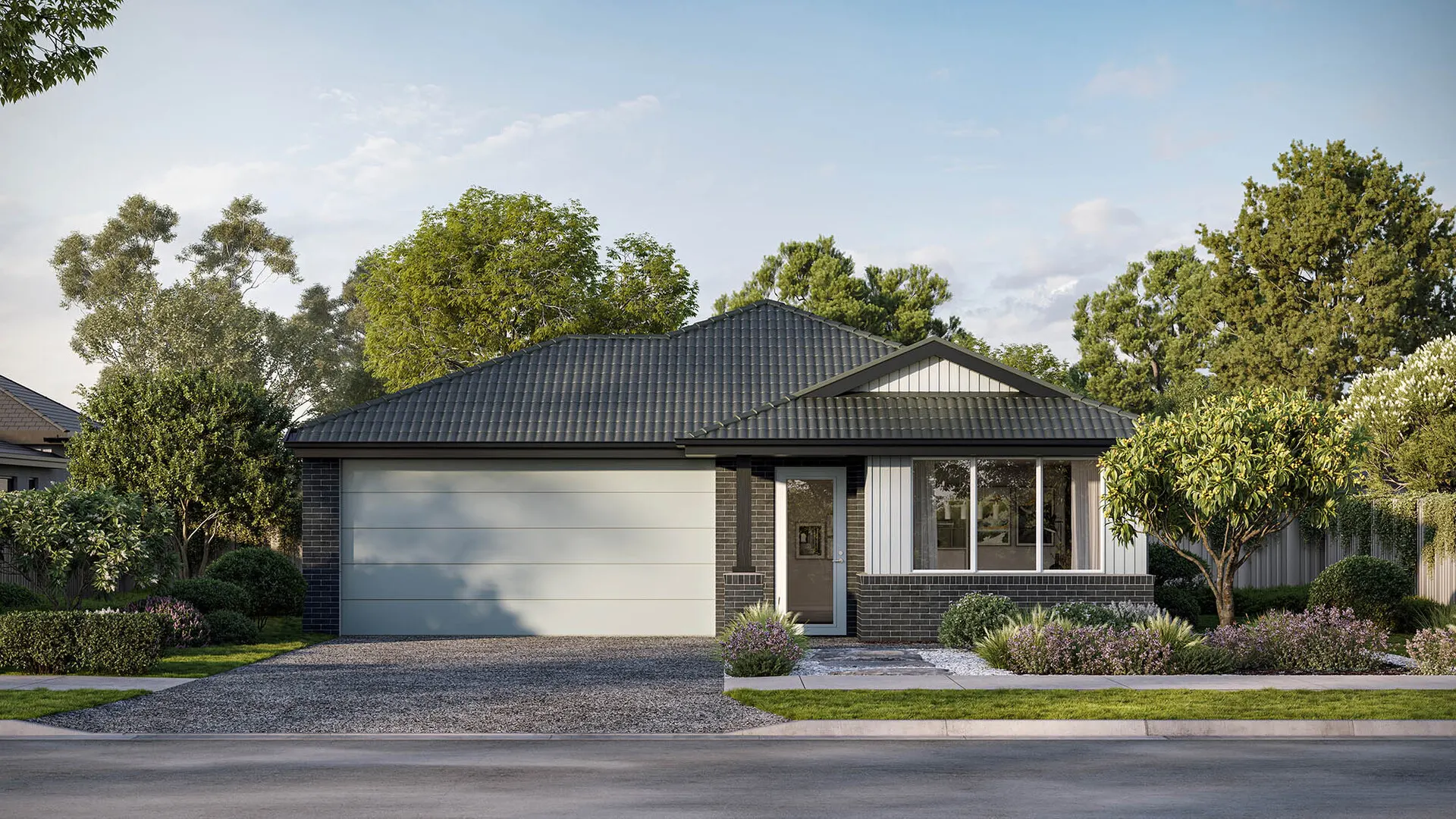 Well-maintained residential property front