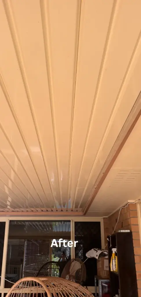 Patio ceiling cleaning - after