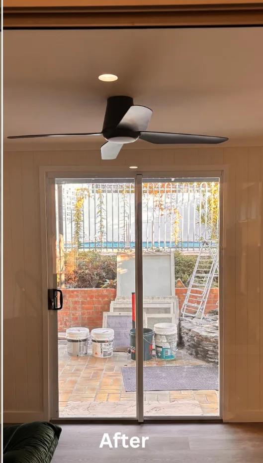 Sliding glass door cleaning - after