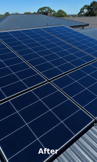Solar panels cleaned for full output - after