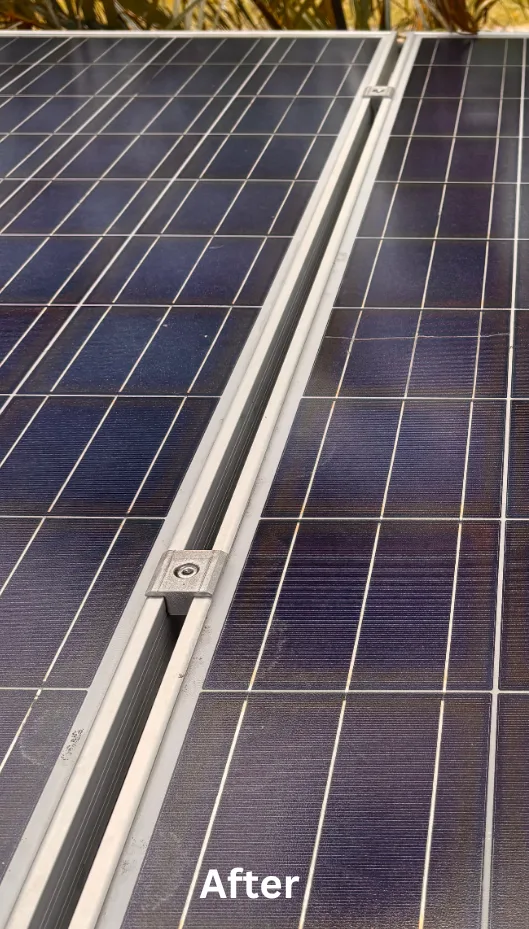 Solar array cleaning - after
