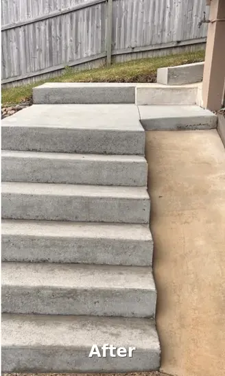 Concrete steps pressure washing - after