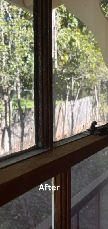 Window frame and glass cleaning - after